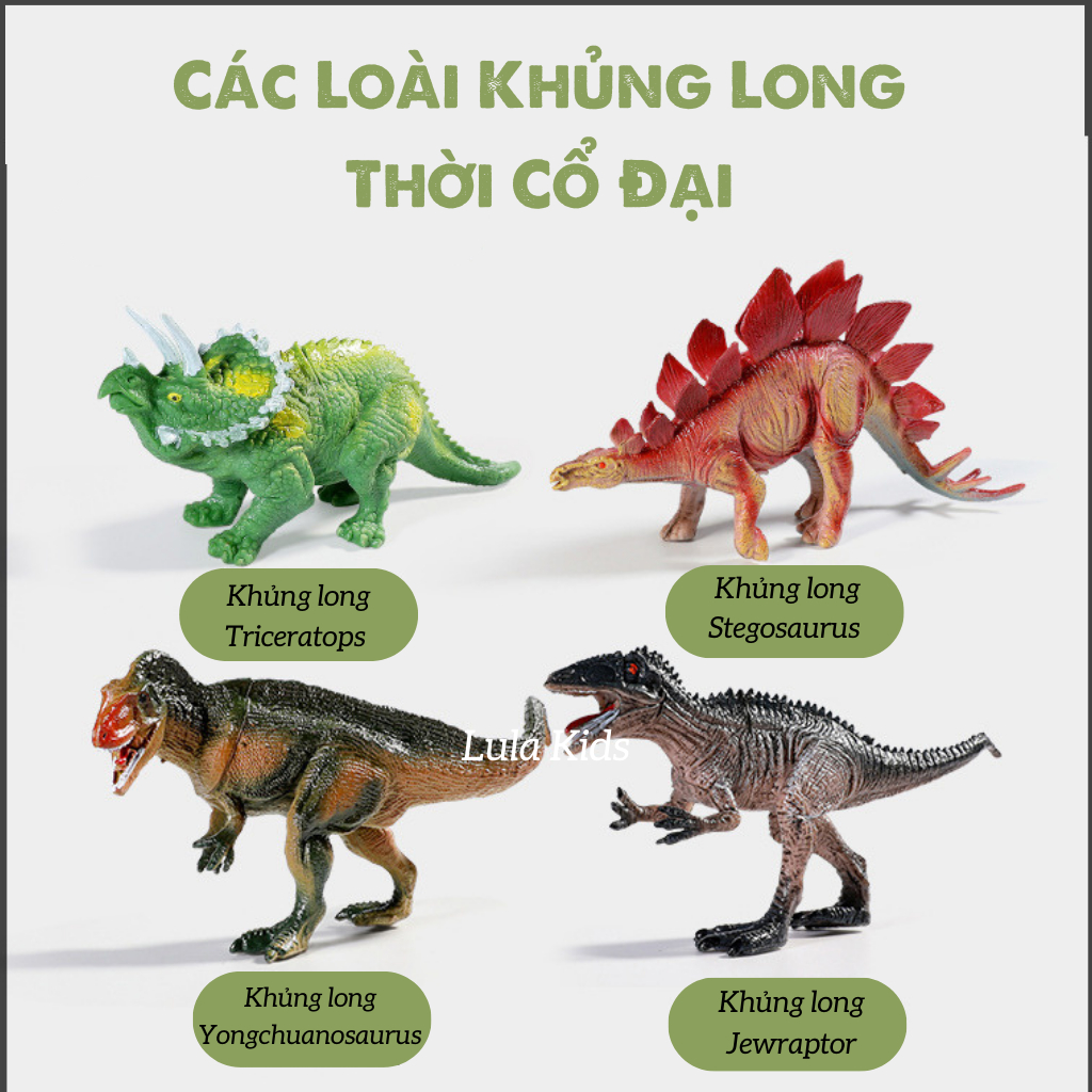 Đồ chơi mô hình công viên khủng long nhiều chi tiết sống động, đồ chơi cho bé Lula Kids