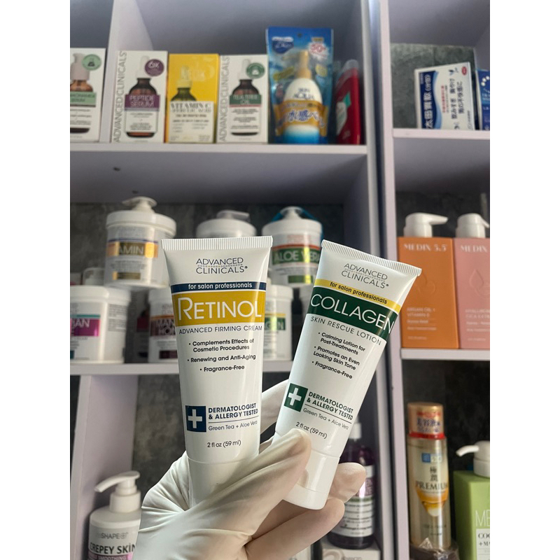 Retinol giảm lão hoá Advanced Firming Cream, 16oz + 2oz ; Collagen Skin Rescue Lotion 2oz