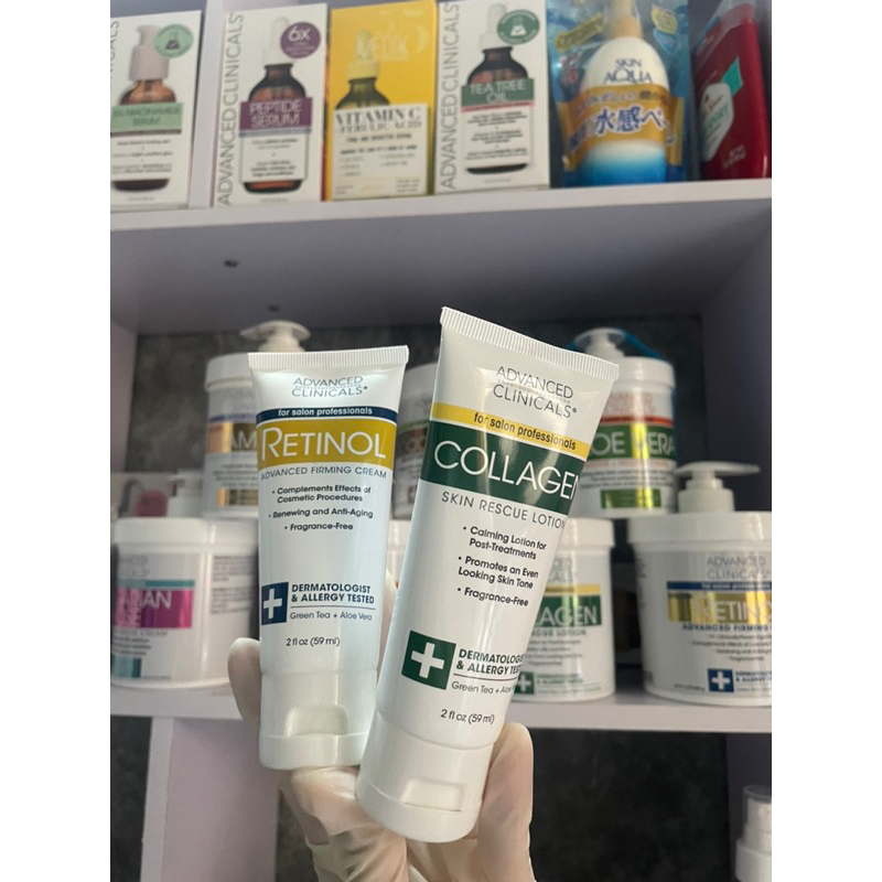 Retinol giảm lão hoá Advanced Firming Cream, 16oz + 2oz ; Collagen Skin Rescue Lotion 2oz