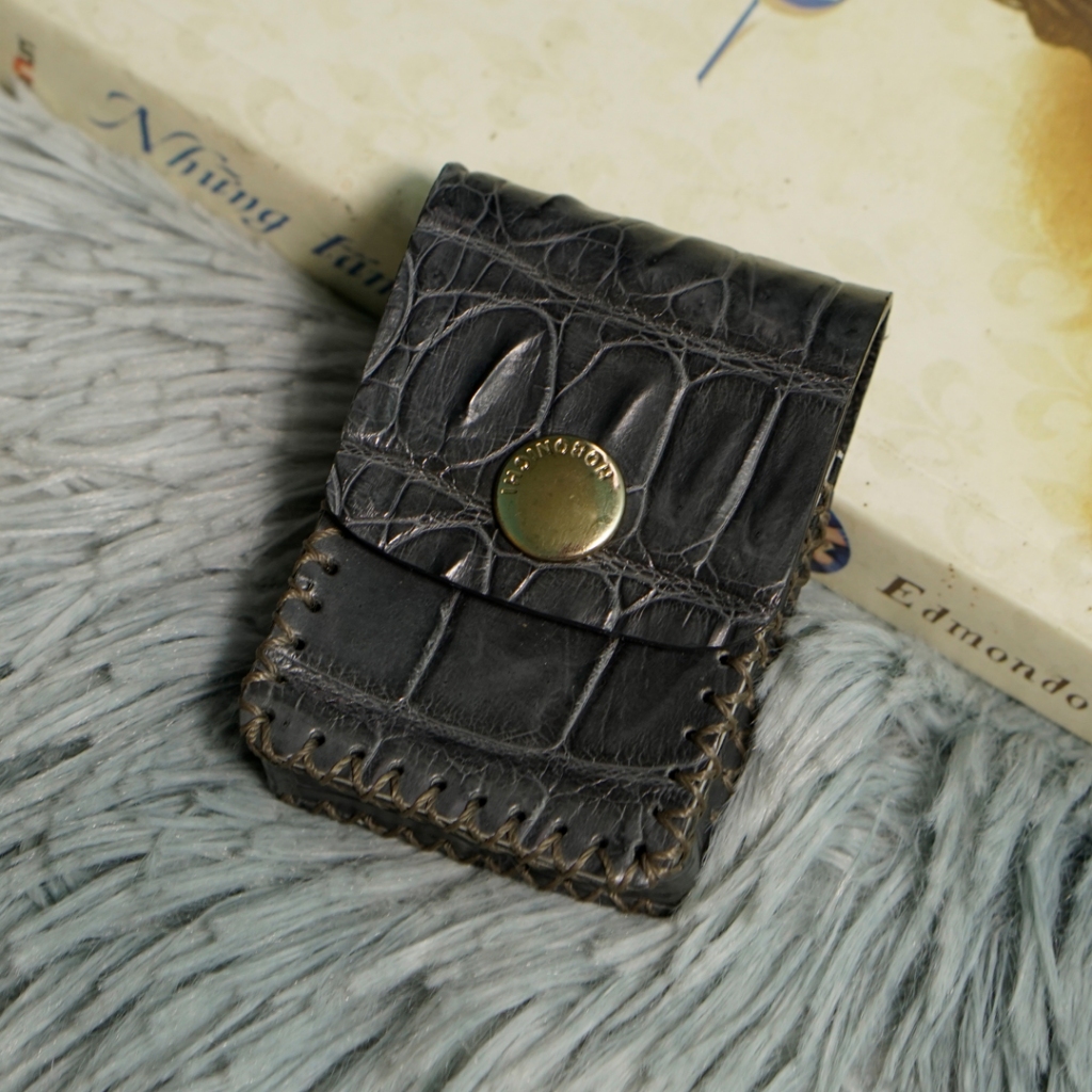 Bao Da Cá Sấu Zippo MrFour | Bao Da Cá Sấu Da Bụng Zippo