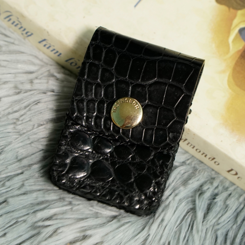 Bao Da Cá Sấu Zippo MrFour | Bao Da Cá Sấu Da Bụng Zippo