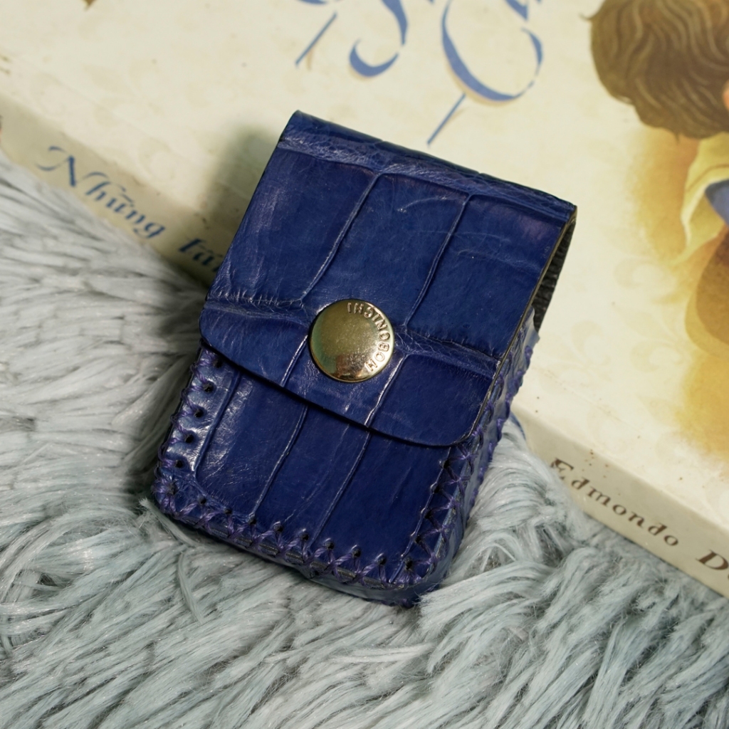 Bao Da Cá Sấu Zippo MrFour | Bao Da Cá Sấu Da Bụng Zippo