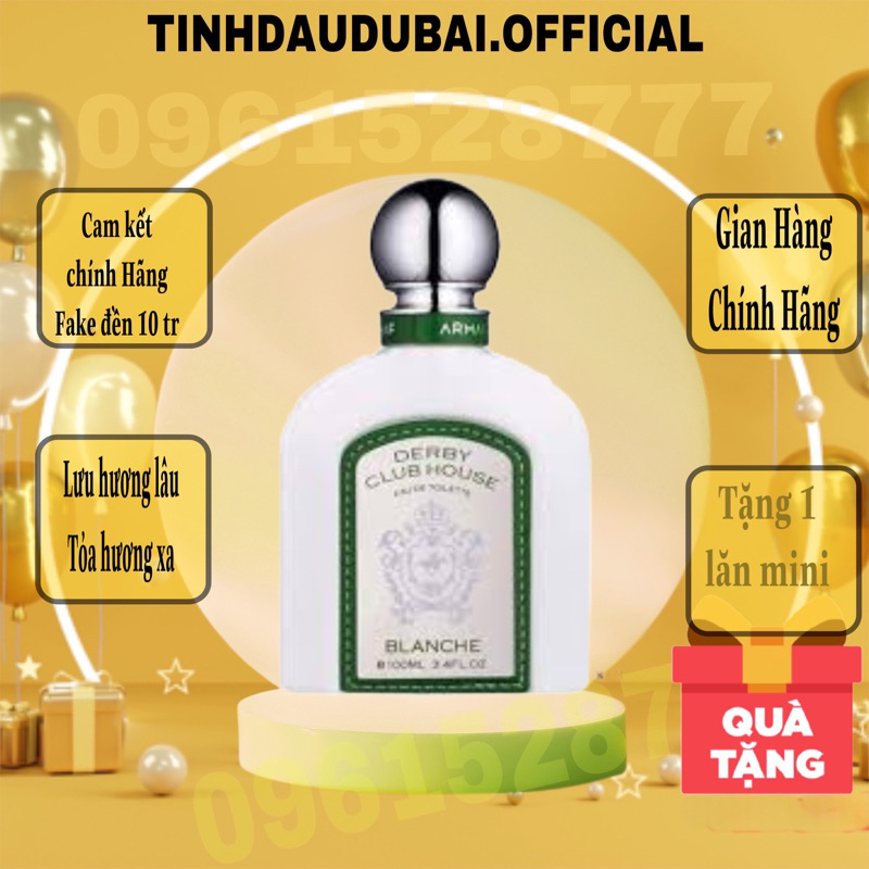 Nước Hoa 𝐀𝐑𝐌𝐀𝐅 𝐌𝐞𝐧'𝐬 𝐃𝐞𝐫𝐛𝐲 𝐂𝐥𝐮𝐛 𝐇𝐨𝐮𝐬𝐞 𝐁𝐥𝐚𝐧𝐜𝐡𝐞 𝐄𝐃𝐓 𝐒𝐩𝐫𝐚𝐲 𝟑.𝟒 Cam Kết Chính Hãng Fa.Ke đền 10 triệu
