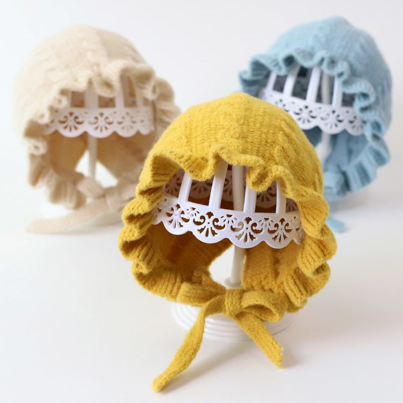 Mũ len tai bèo cô gái Hà Lan cho bé, mũ trùm đầu giữ ấm mềm mịn xinh yêu