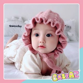 Mũ len tai bèo cô gái Hà Lan cho bé, mũ trùm đầu giữ ấm mềm mịn xinh yêu