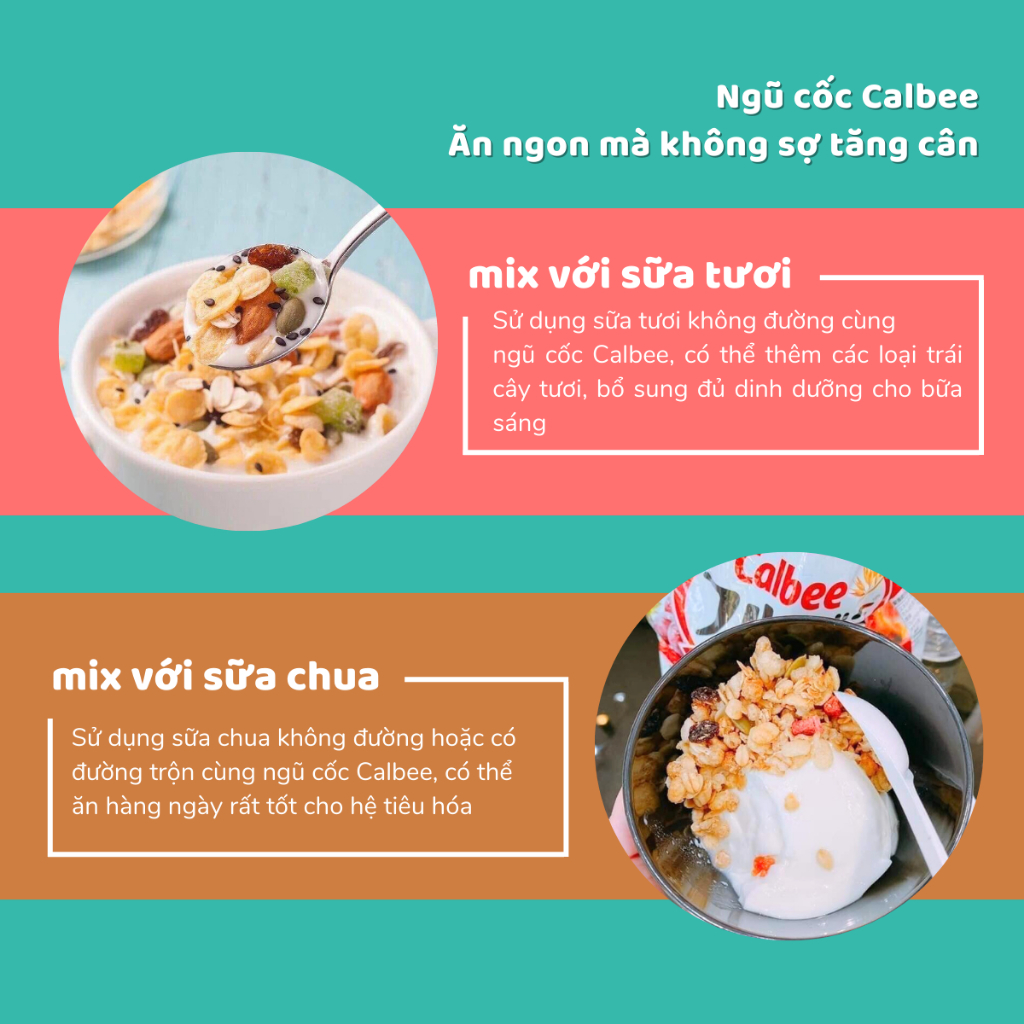 [TẶNG 50GRAM] Ngũ cốc Calbee ăn kiêng giảm cân Nhật Bản mix hoa quả trái cây sữa chua dùng ăn sáng - GÓI TRẮNG 650g