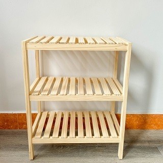 Kệ để lò vi sóng 3 tầng gỗ thông tự nhiên đa năng nachu home store