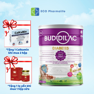 Sữa bột Buddilac Diabetes dành cho người tiểu đường, hỗ trợ ổn định đường huyết hộp 900g