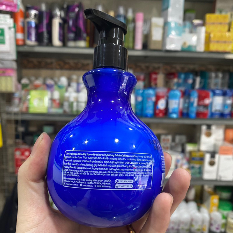 Lavox Collagen Styling Wax 300ml- Wax Dây Tạo Nếp Tăng Sóng Bồng Bềnh