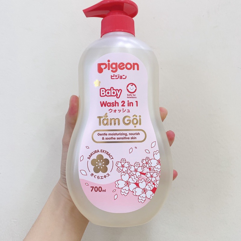 Sữa tắm & Sữa tắm gội 2in1 Pigeon 700ml