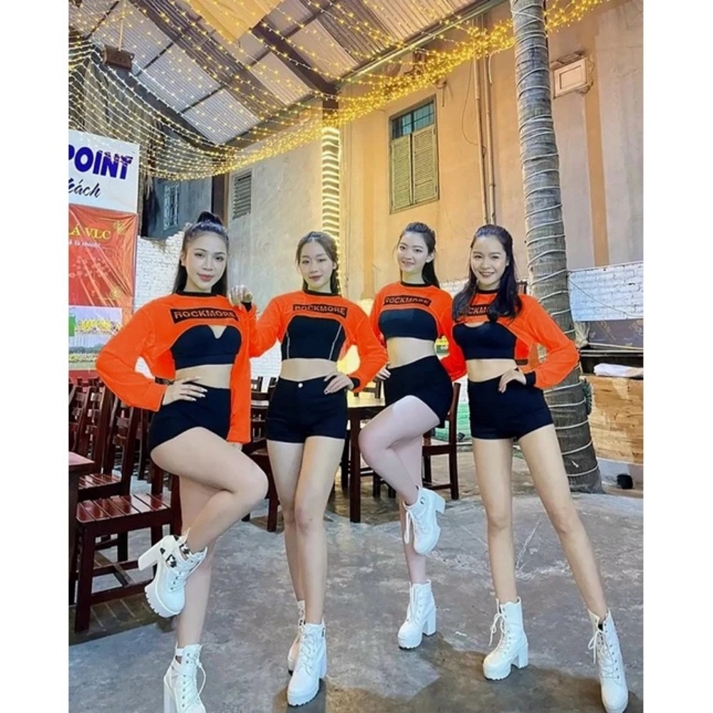 Ao Croptop Khoác Ngoài Dài Tay Chất Thun Mới