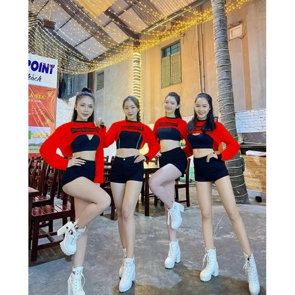 Ao Croptop Khoác Ngoài Dài Tay Chất Thun Mới