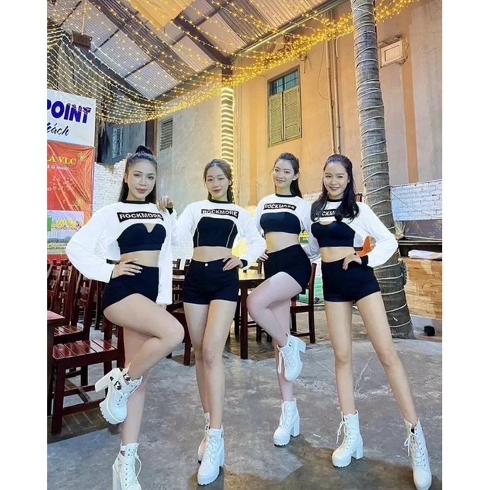 Ao Croptop Khoác Ngoài Dài Tay Chất Thun Mới