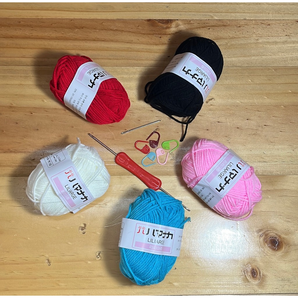 Combo 5 Cuộn Len Milk Cotton HQ và Phụ KIện Cho Người Mới Bắt Đầu