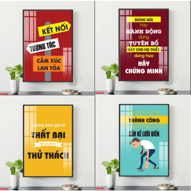 TRANH SLOGAN VĂN PHÒNG HIỆN ĐẠI, TRANH TRANG TRÍ ĐỘNG LỰC VĂN PHÒNG - PHONG VẠN PHÁT