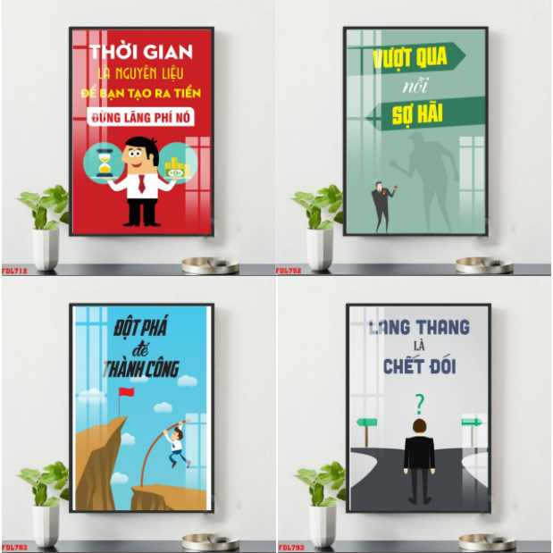 TRANH SLOGAN VĂN PHÒNG HIỆN ĐẠI, TRANH TRANG TRÍ ĐỘNG LỰC VĂN PHÒNG - PHONG VẠN PHÁT