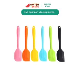 Phới Trộn Bột Làm Bánh Silicon, Cây Vét Spatula, Phới Xào Nấu Đồ Ăn, Vá Silicon Nấu Ăn