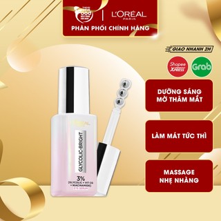 Serum L'oreal Dưỡng Sáng, Mờ Thâm Vùng Mắt L'oreal Paris Glycolic - Bright Dark Circle Eye Serum 20ml