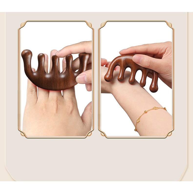 Lược Gỗ Đàn Hương Massage Da Đầu TooLA Head Massage Comb