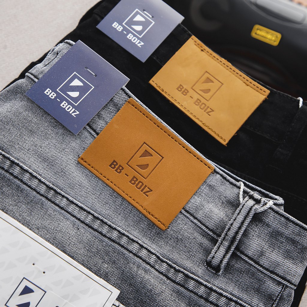 - Quần Short Jean Nam BB - Boiz Họa Tiết In Túi Màu Đen,Xám - 80kg - 130kg