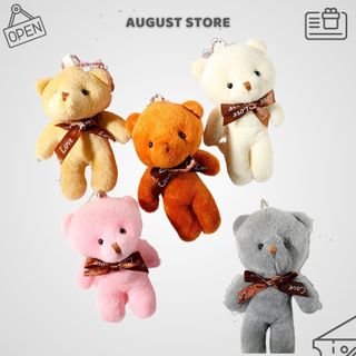 Móc cài balo hình gấu bông, móc khóa gấu bông Teddy - Balo August
