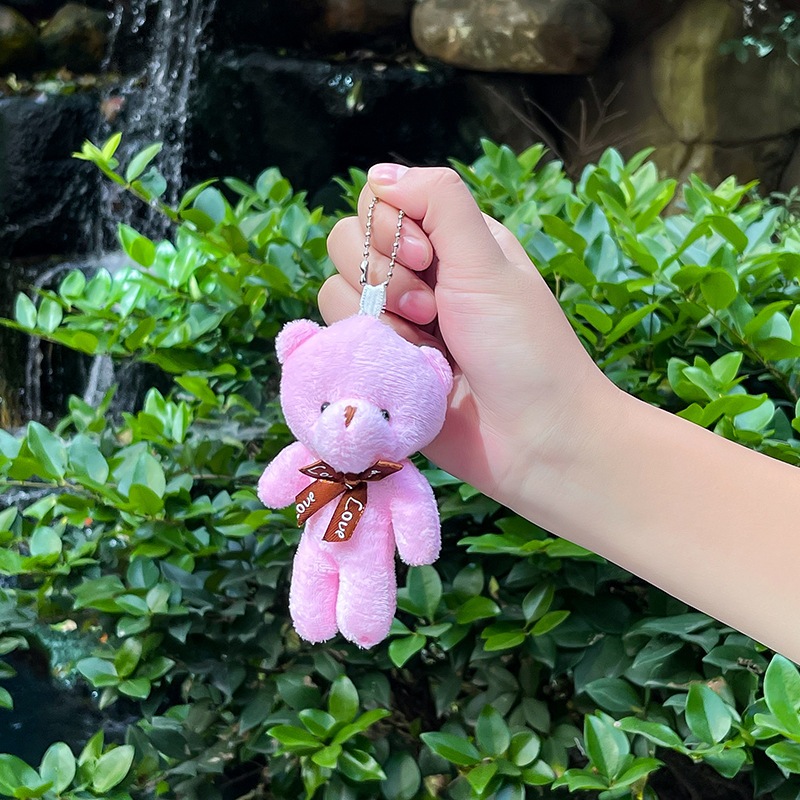Móc cài balo hình gấu bông, móc khóa gấu bông teddy