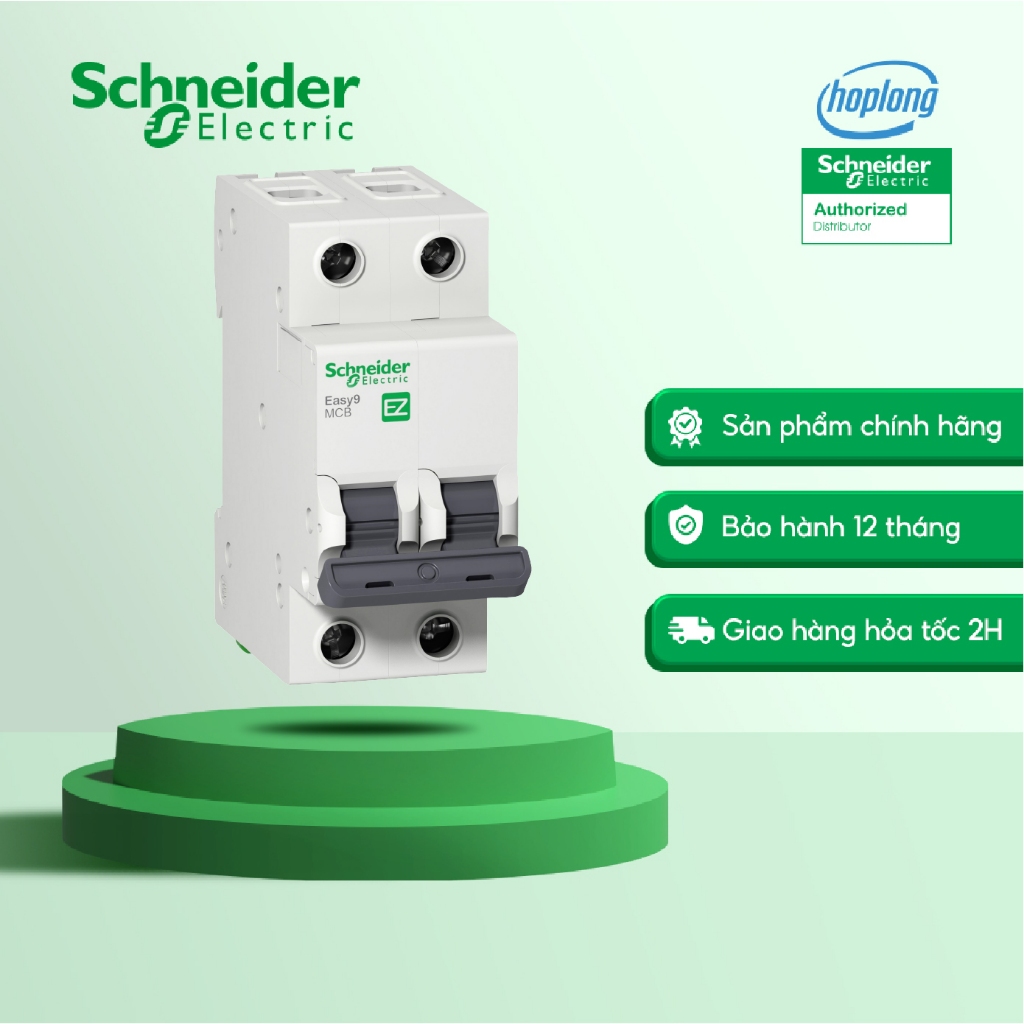 Cầu dao tự động Schneider EZ9F34250 - 2P - 50A - 4.5kA - C Curve - Easy9