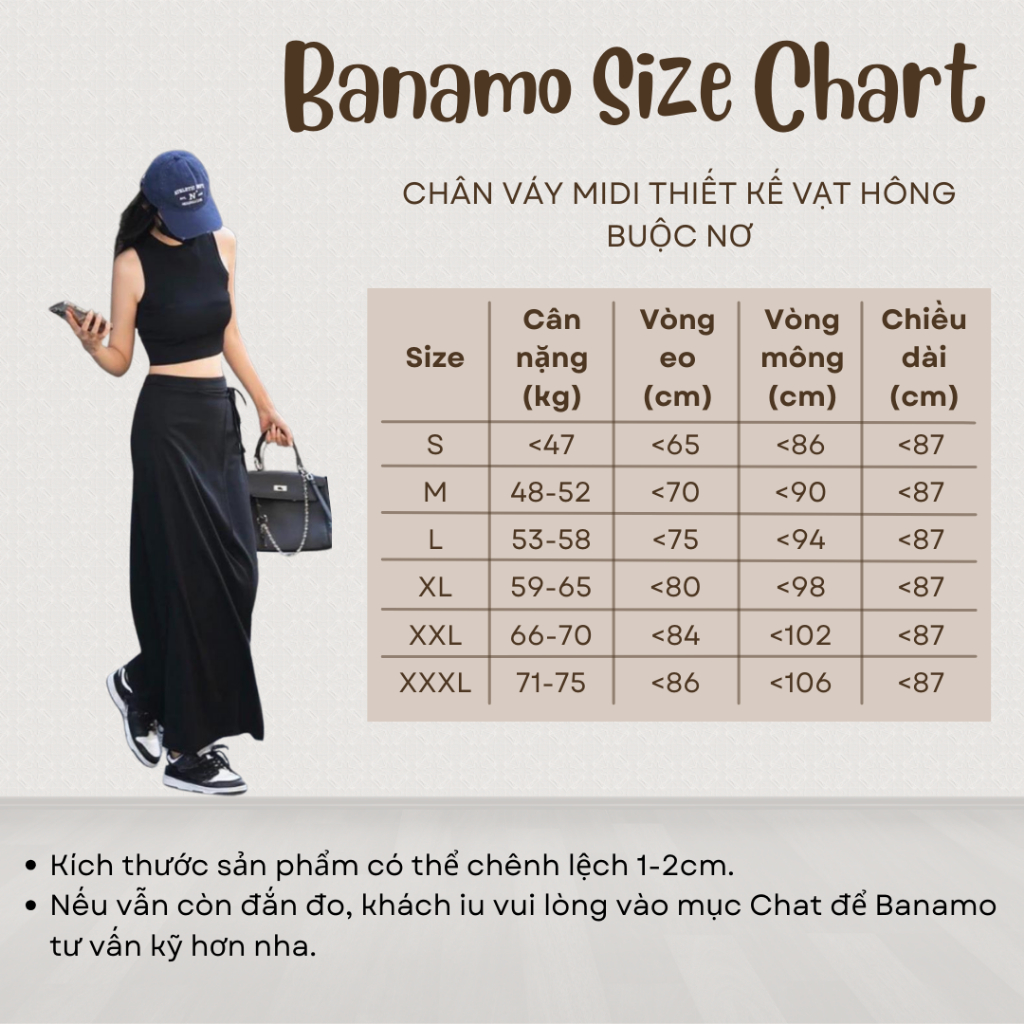 Chân váy nữ BIGSIZE chân váy midi thiết kế vạt hông buộc nơ 582