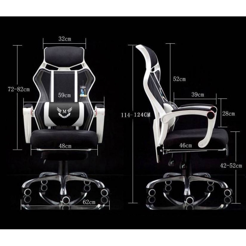 SALE SỐC - Ghế gaming cao cấp giá rẻ lưng lưới có gác chân - Ghế chơi game thủ