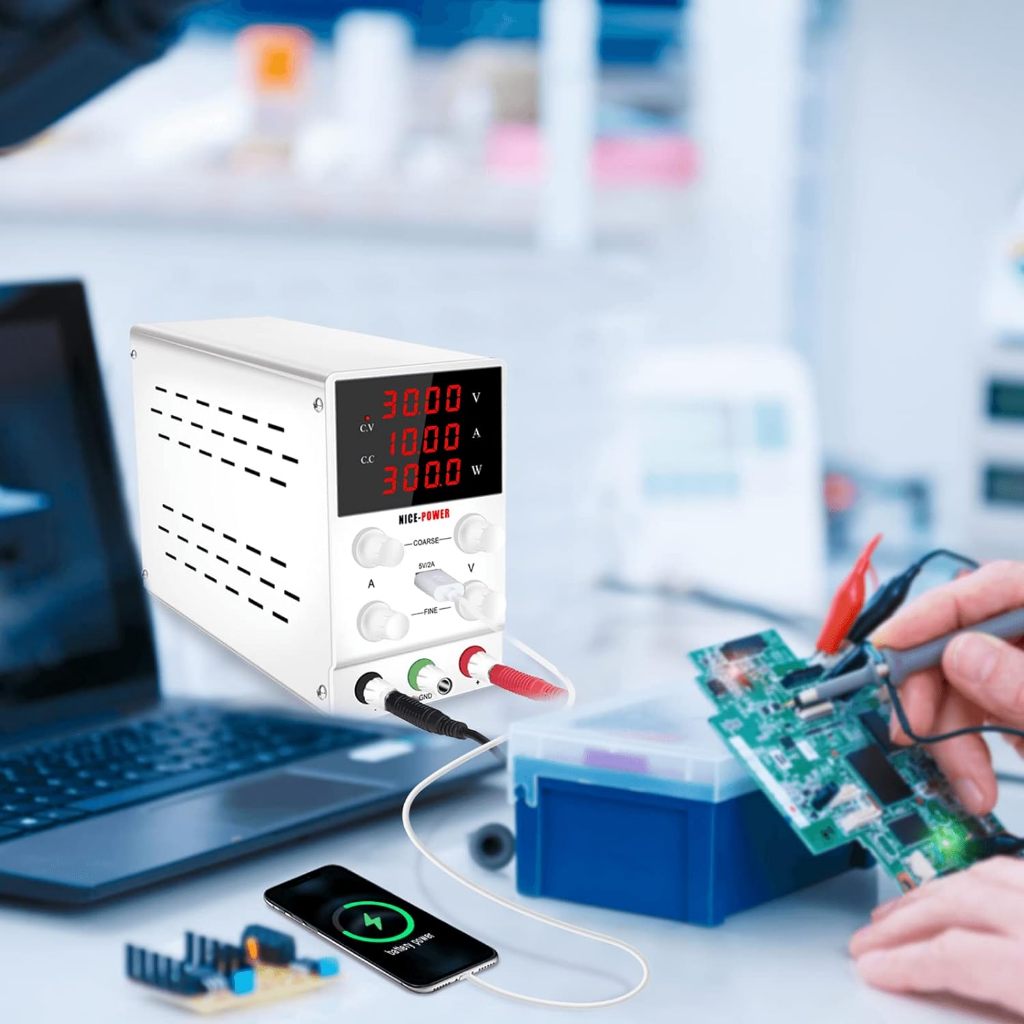 Máy cấp nguồn Xung 4 số Giải Pháp kích màn hình IP bị xanh. 30V – 10A NICE Power R-SPS3010