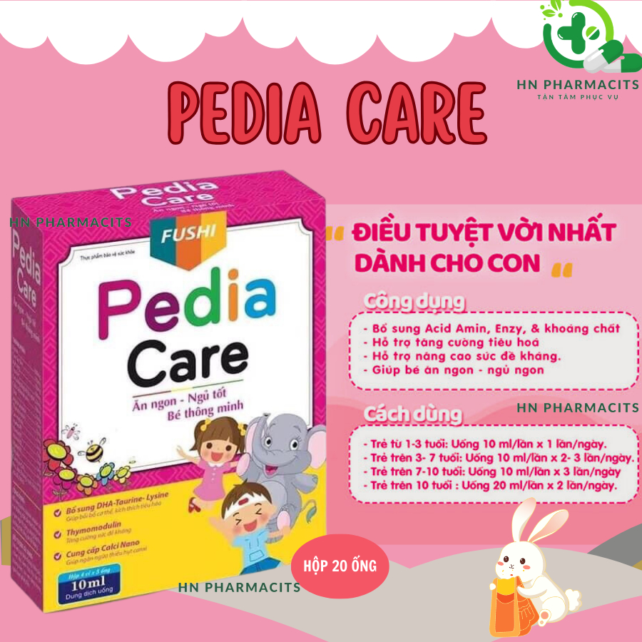 Ăn ngon PEDIA CARE cho trẻ biếng ăn chậm lớn giúp bé ăn ngon ngủ tốt tăng đề kháng dùng cho bé từ 1 tuổi hộp 20 ống ktrẻ