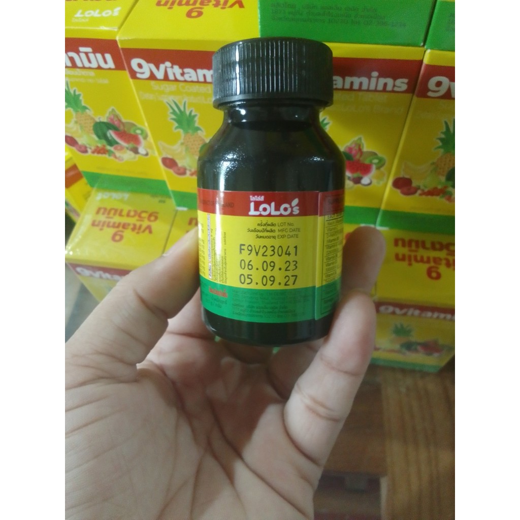 9 Vitamin tăng cân TP Thái Lan chính hãng mẫu mới nắp đen lọ 50vien