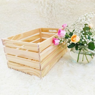 Giỏ gỗ thông đa năng,Thùng box D50*R326*C20