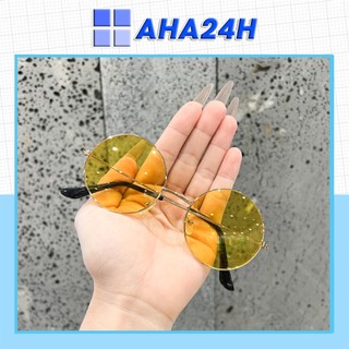 Mắt kính thầy bói oval xuyên đêm nhiều màu💖FREESHIP💖gọng kính mát nữ hàn quốc tròn xoe AH153
