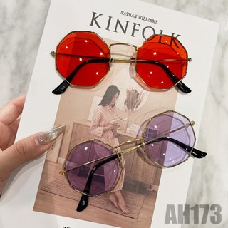 Mắt kính thời trang ulzzang hàn quốc gọng kính mát nữ đa giác /205/ thời trang AH173