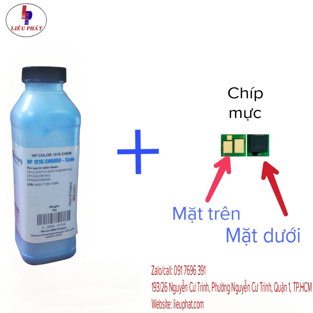 Mực in + chíp dùng nạp  cho máy Canon LBP 7018C, 7010C