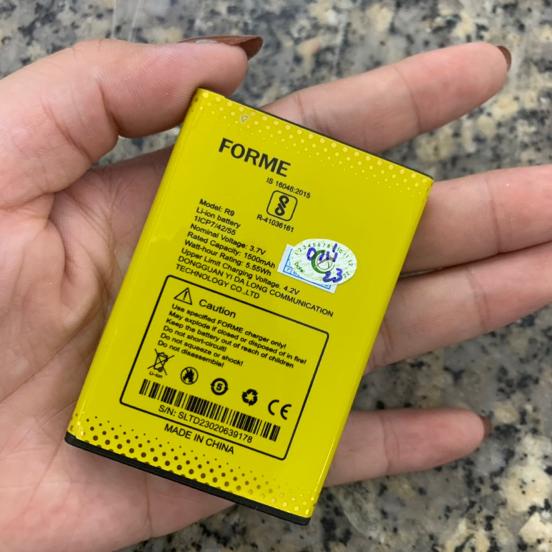 Pin Forme D111 4G - Dung lượng pin 1500mAh