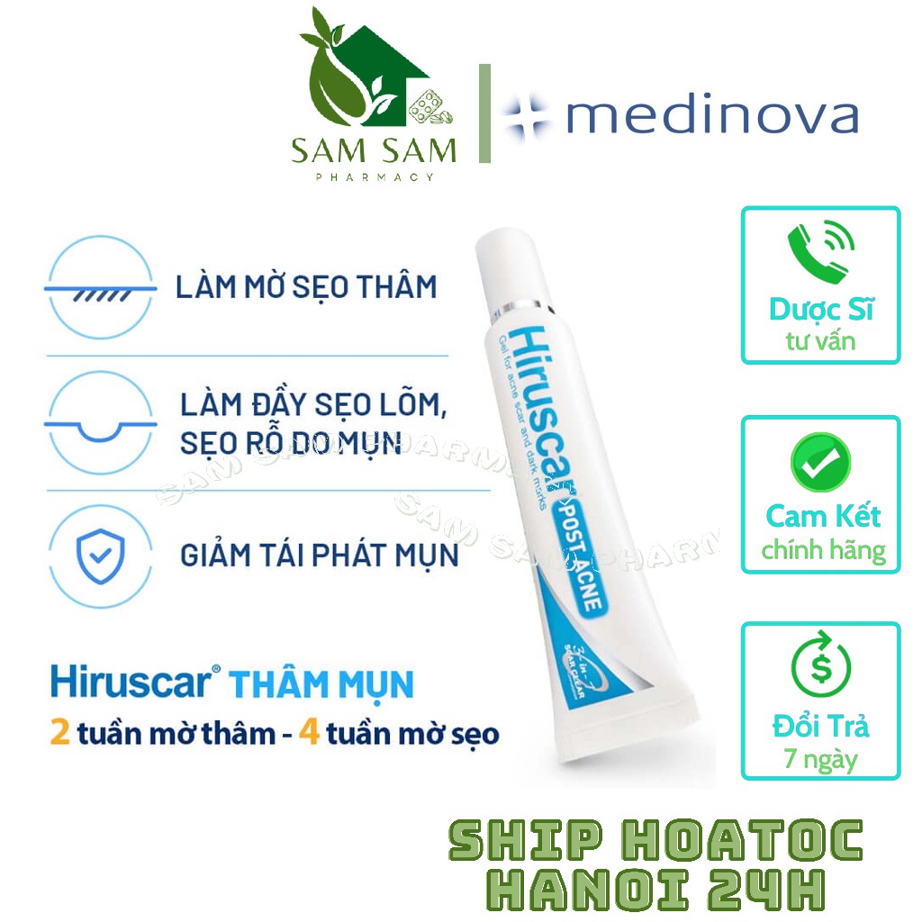 Hiruscar Post Acne - Làm mờ sẹo thâm, sẹo sau mụn, giảm hình thành và tái phát mụn