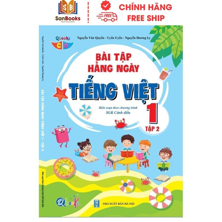 Sách - Bài Tập Hằng Ngày Tiếng Việt Lớp 1 - học kì 2 - Cánh diều (1 quyển) Qbooks