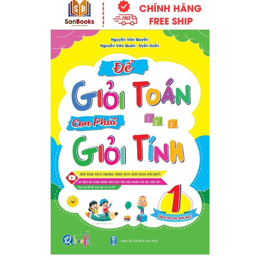 Sách - Để Giỏi Toán Con Phải Giỏi Tính 1 - Dành cho học sinh lớp 1 (1 cuốn)  Qbooks