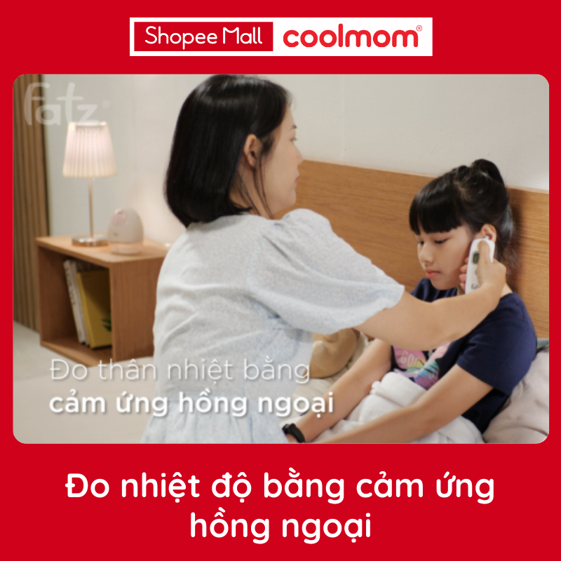 Nhiệt kế hồng ngoạI đo trán và đo tai Fatzbaby Prompt 4 ET003