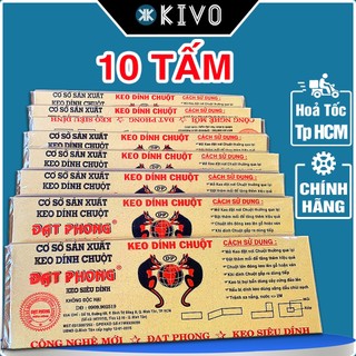 10 MIẾNG Keo Dính Chuột Siêu Dính Bãy Chuột Cống To Lớn  ĐẠT PHONG - Tấm Keo Bẫy Chuột VIỆT NAM - Keo Dán Chuột Kivo