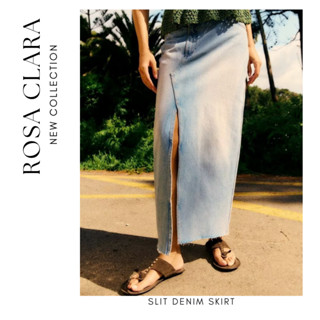 Chân váy bò thời trang công sở, chân váy denim xẻ tà hàng xuất xịn, xuất dư Zara