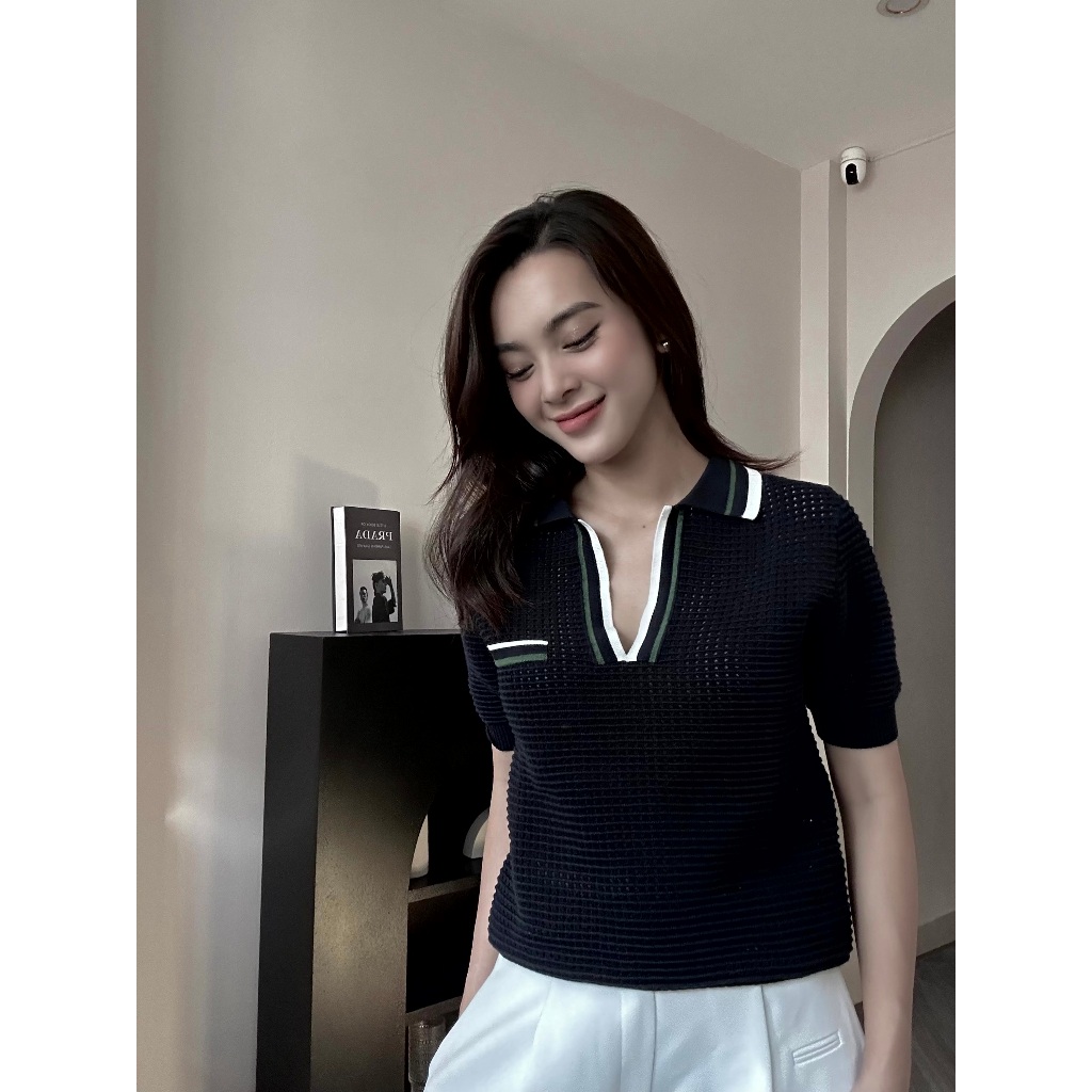 Áo mông tơ ghi  - 23A129 Free Size Dưới 55Kg Design by Quỳnh Lương nOneuf