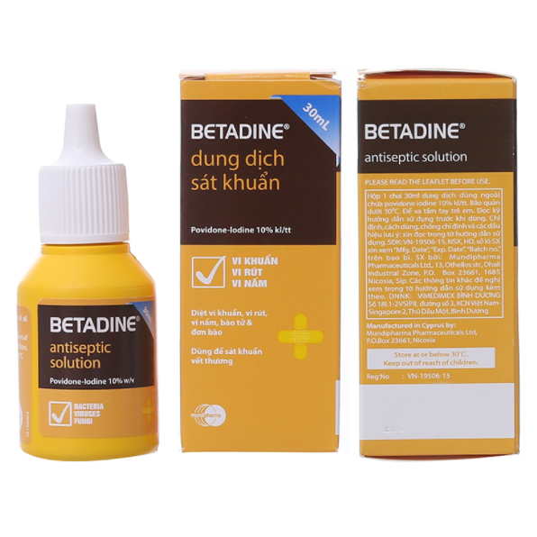 Dung dịch sát khuẩn Betadine 10%- ngừa nhiễm khuẩn vết thương