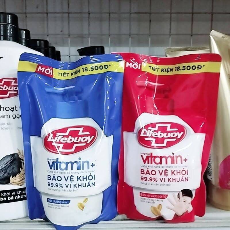 Nước Rửa Tay Lifebuoy Túi 400g/Chai 500g Diệt Sạch Vi khuẩn Bảo Vệ Da Tay