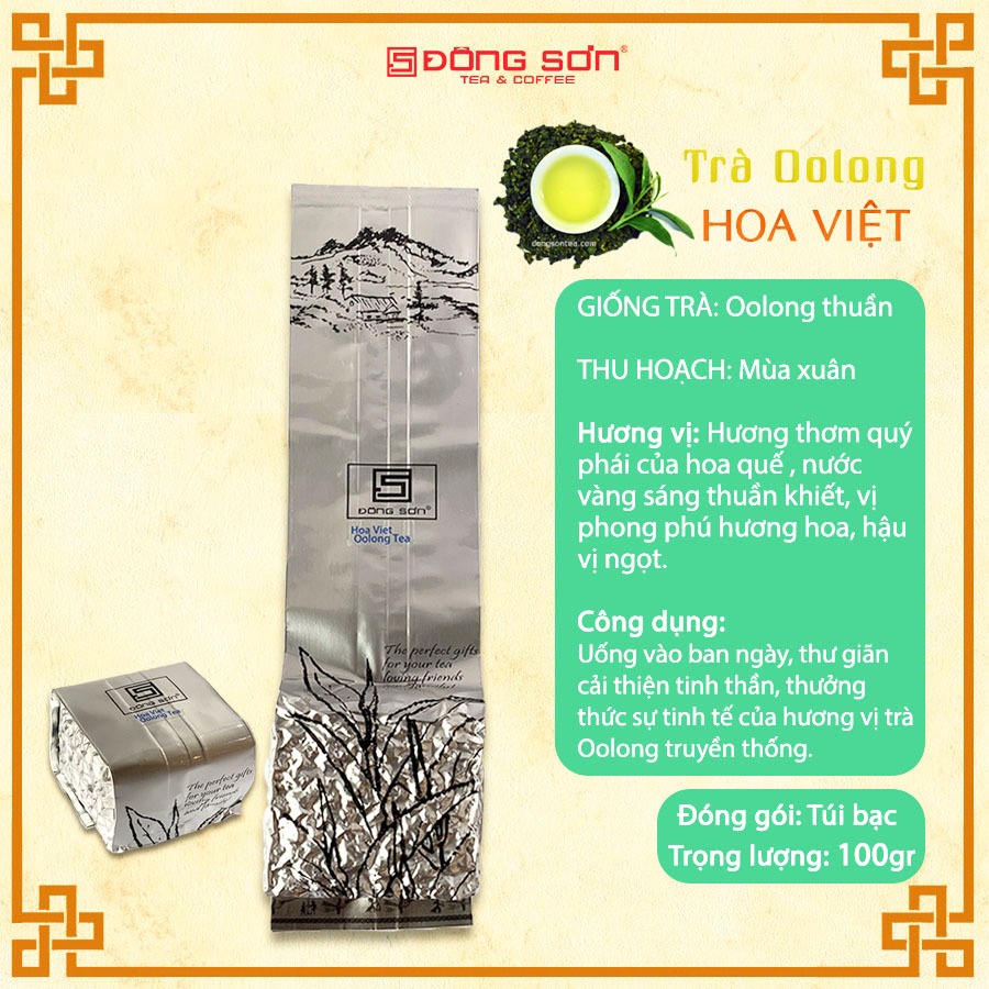 Gói 100gr TRÀ Ô LONG  Oolong thuần - Đông Sơn