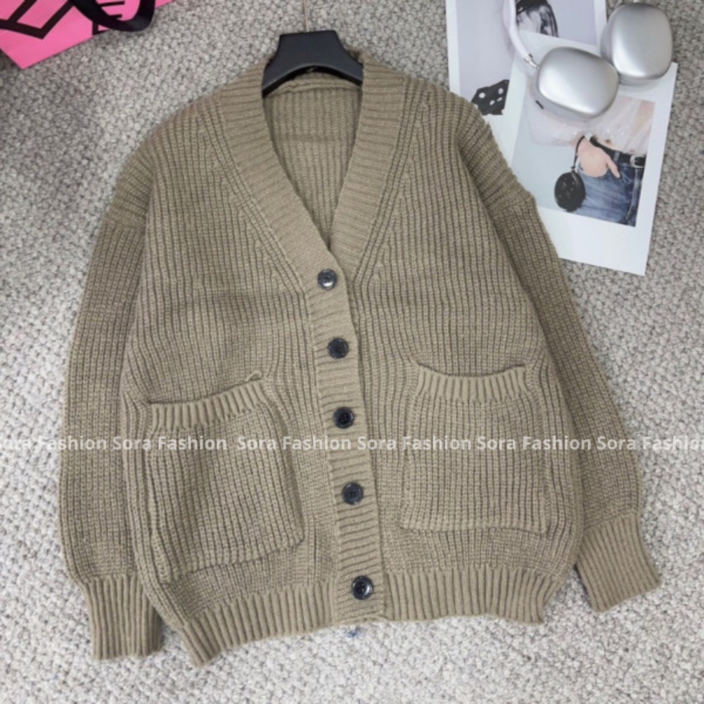 Áo Khoác Cardigan Nữ Sora Fashion,Áo Khoác Len Cadigan Chất Liệu Len Mềm Mịn 107