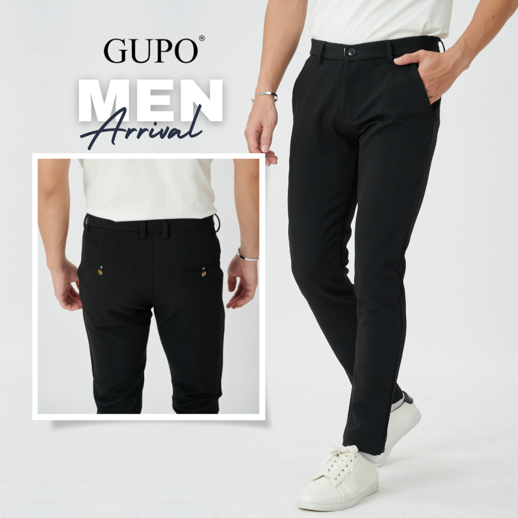 Quần Tây Nam Ống Côn GUPO Quần Âu Nam Slimfit Vải Cotton Co Giãn Dáng Công Sở