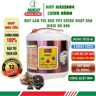 Máy Làm Tỏi Đen Chuyên Dụng Nhật Bản Nikio NK-696 - 6 lít - 2in1 Làm Được Tỏi Cô Đơn Và Tỏi Nhánh